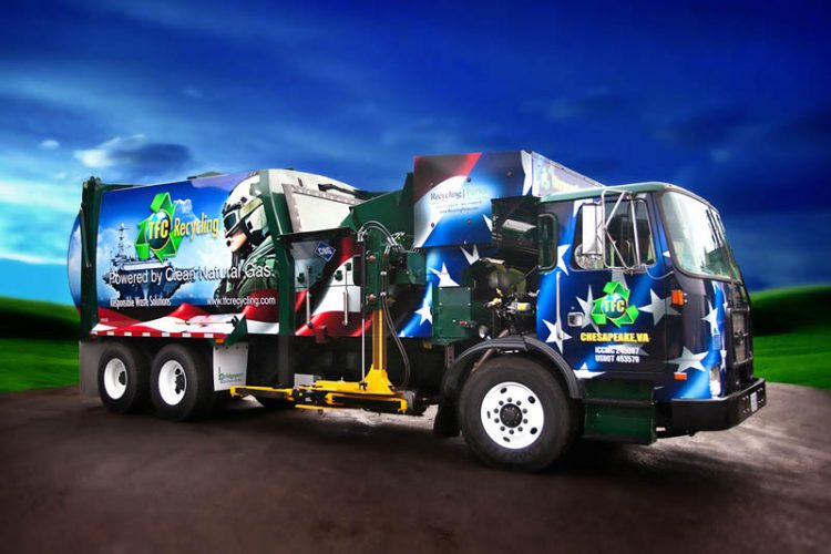 Patriot themed TFC Recycling truck